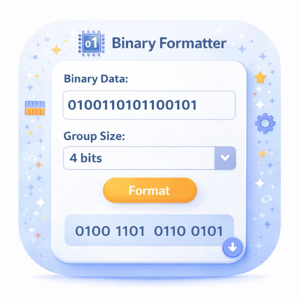 Binary Formatter | Group Binary Digits with Spaces
