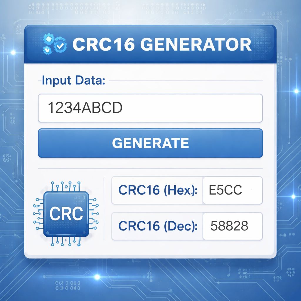 CRC16 Generator - Free Online CRC16 Checksum Calculator | Error Detection