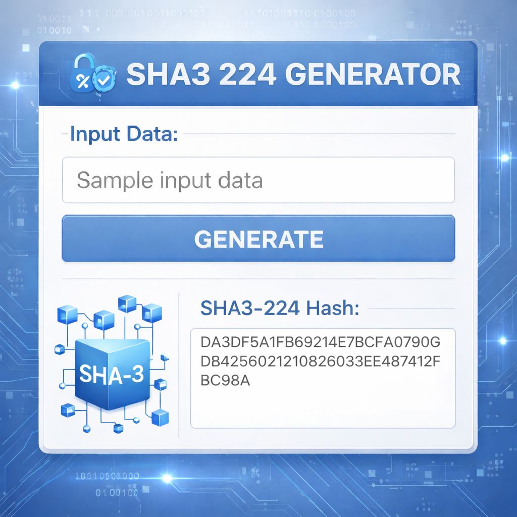 SHA3-224 Generator - Free Online SHA-3 Hash Generator Tool | Keccak ...